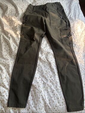 Athleta Olive Green Cargo Legging Pants